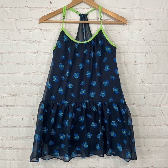 Hollister Sundress Size Small Floral Blue - Picture 1 of 11